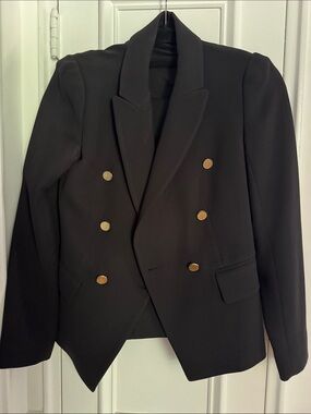 Club Monaco Black Tailored Suit (Blazer & Pants)